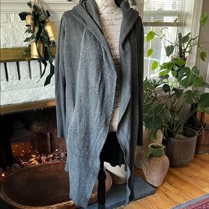 Johnny Was Gray Hooded Cape